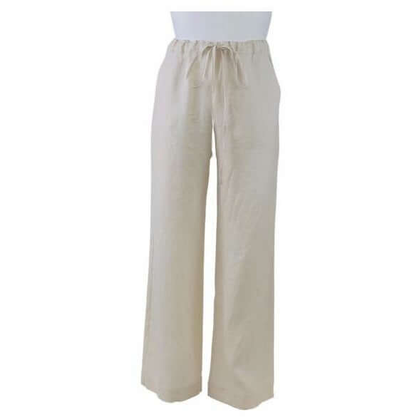 Cream Linen Pants